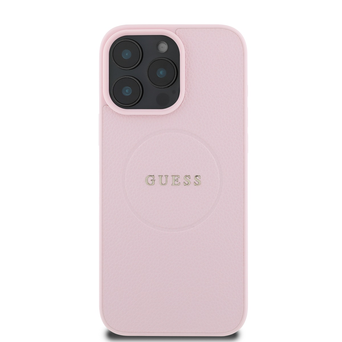 Guess PU Grained Classic Logo MagSafe Zadní Kryt pro iPhone 16 Pro Max Pink