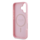 Guess PU Grained Classic Logo MagSafe Zadní Kryt pro iPhone 16 Pink