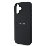 Guess PU Grained Classic Logo MagSafe Zadní Kryt pro iPhone 16 Plus Black