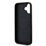 Guess PU Grained Classic Logo MagSafe Zadní Kryt pro iPhone 16 Black