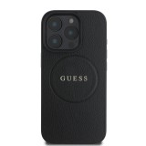 Guess PU Grained Classic Logo MagSafe Zadní Kryt pro iPhone 16 Pro Black