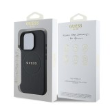 Guess PU Grained Classic Logo MagSafe Zadní Kryt pro iPhone 16 Pro Black