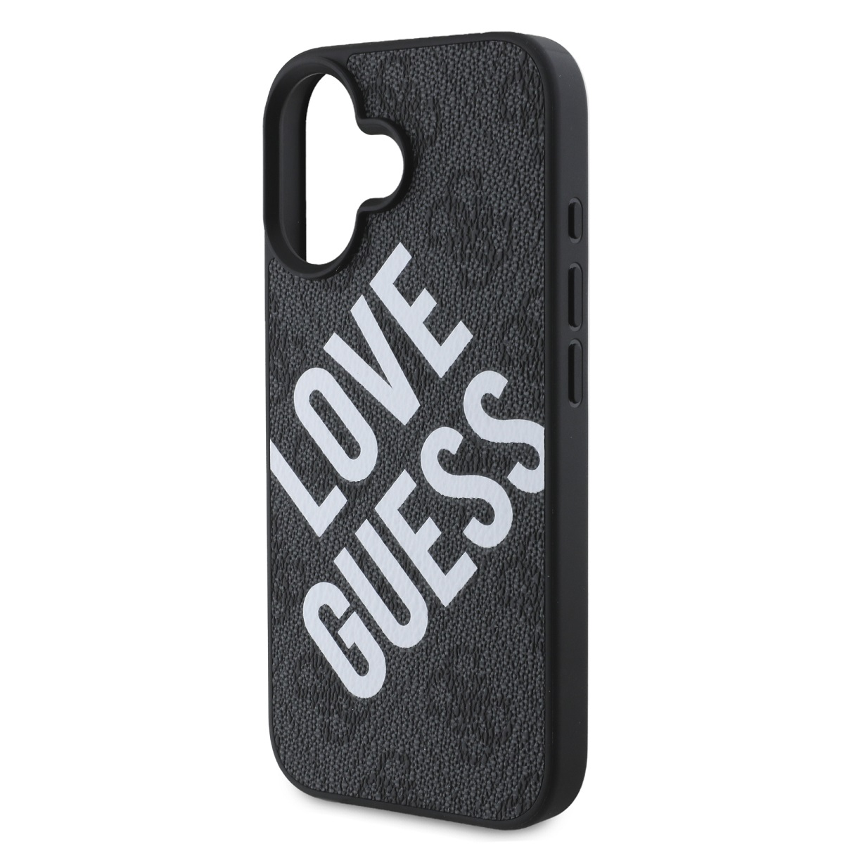 Guess PU Leather 4G Big Love Logo MagSafe Zadní Kryt pro iPhone 16 Black