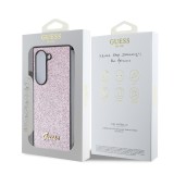 Guess PC/TPU Glitter Flakes Metal Logo Zadní Kryt pro Samsung Galaxy Z Fold 6 Pink