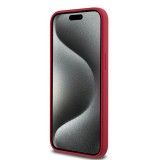 KARL LAGERFELD case for IPHONE 15 Pro Max compatible with MagSafe KLHMP15XSCMKCRHR (Silicone KC Body Ring) red