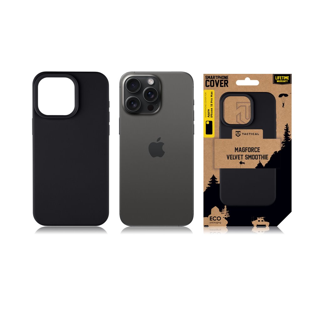 Tactical MagForce Velvet Smoothie Kryt pro Apple iPhone 15 Pro Max Asphalt