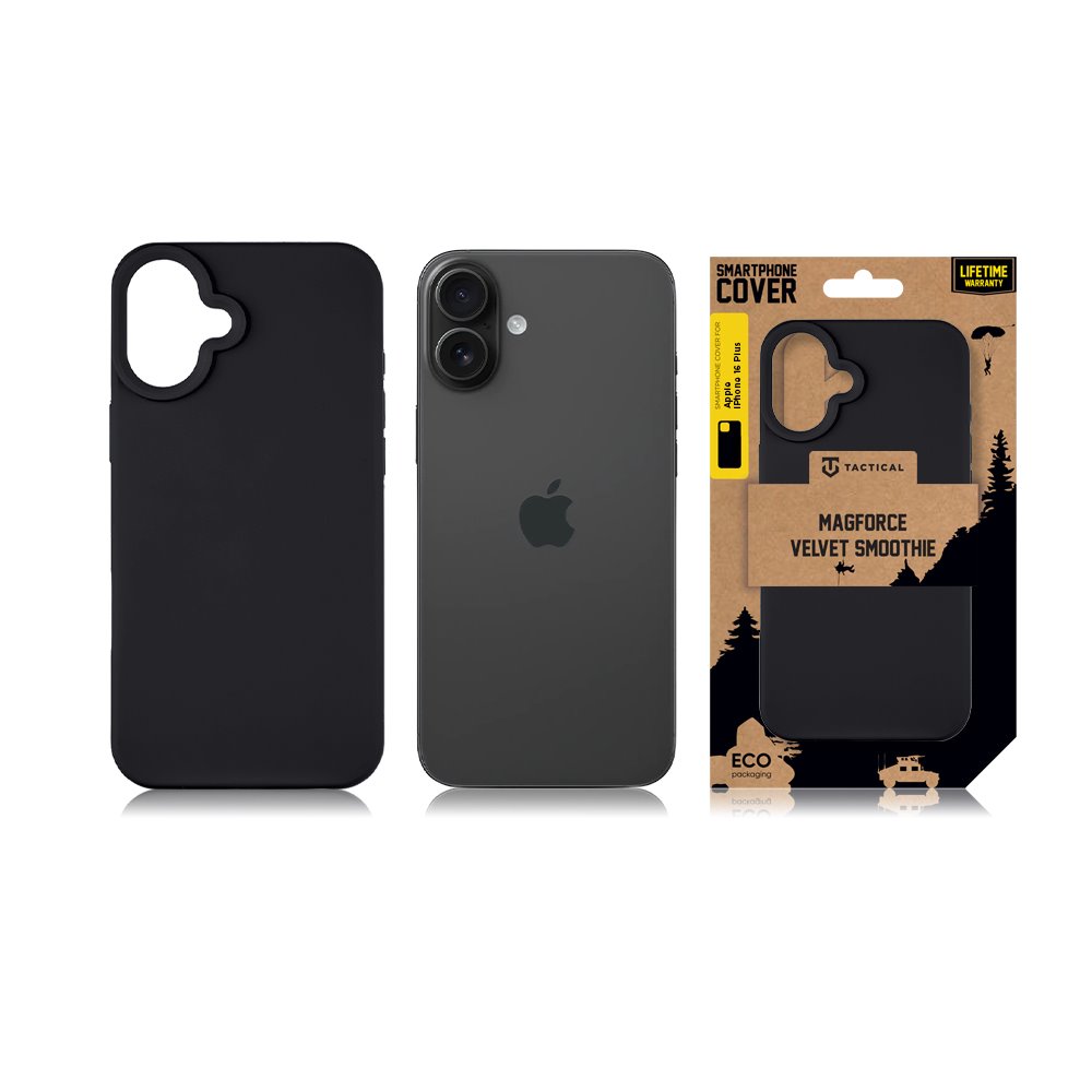 Tactical MagForce Velvet Smoothie Kryt pro Apple iPhone 16 Plus Asphalt