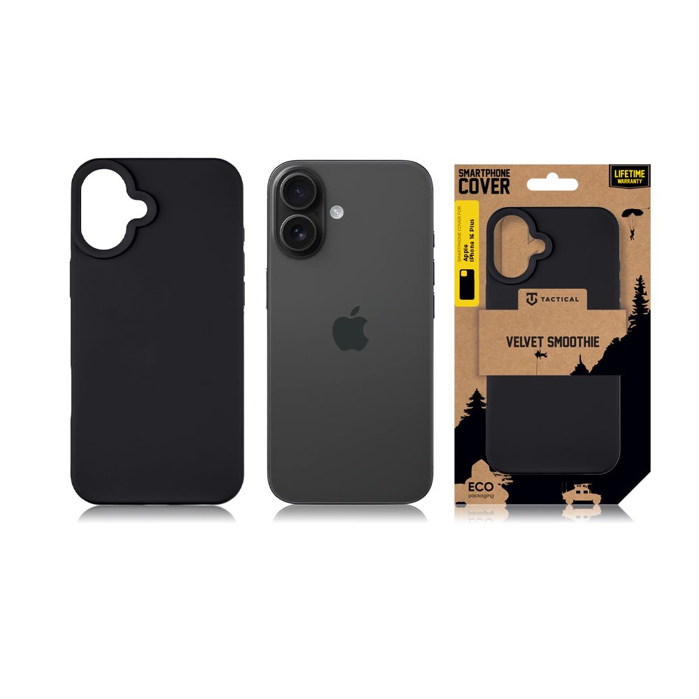 Tactical Velvet Smoothie Kryt pro Apple iPhone 16 Plus Asphalt