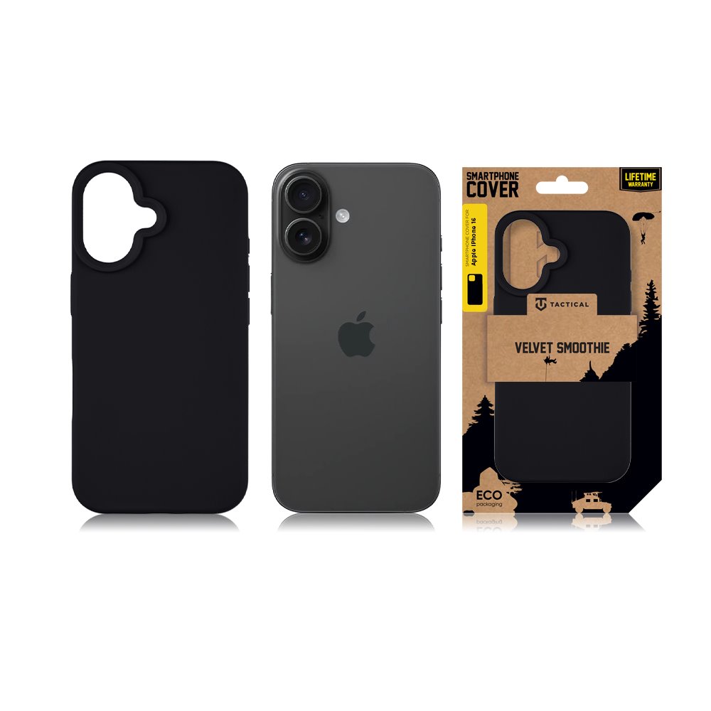 Tactical Velvet Smoothie Kryt pro Apple iPhone 16 Asphalt