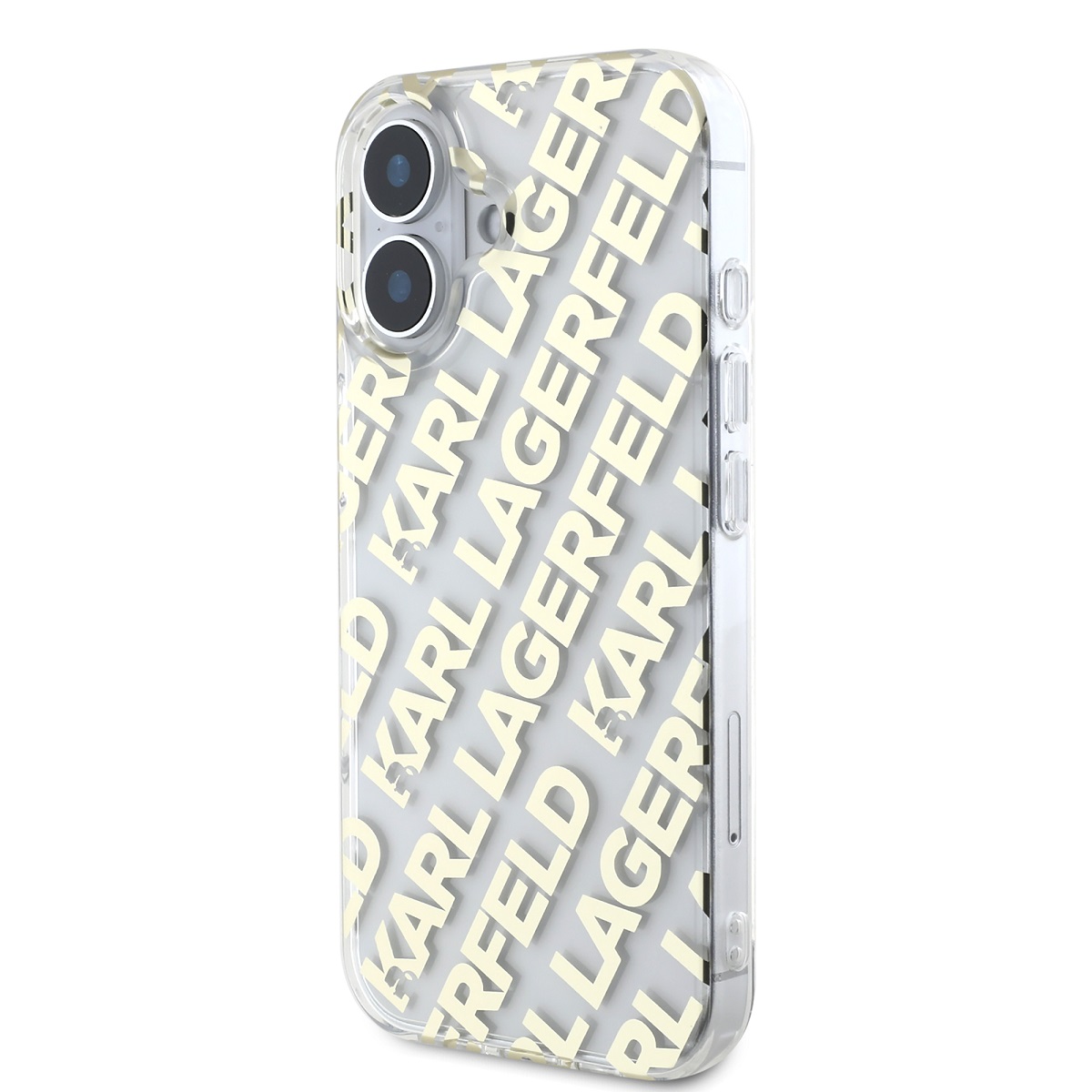 Karl Lagerfeld IML Electroplated Repeated Logo Zadní Kryt pro iPhone 16 Gold