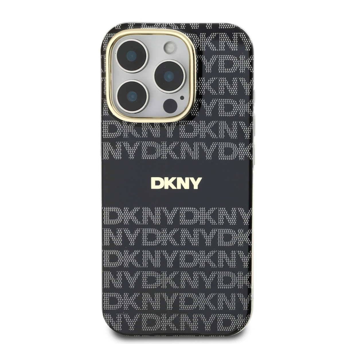 DKNY PC/TPU Repeat Pattern Tonal Stripe Magsafe Zadní Kryt pro iPhone 16 Pro Black