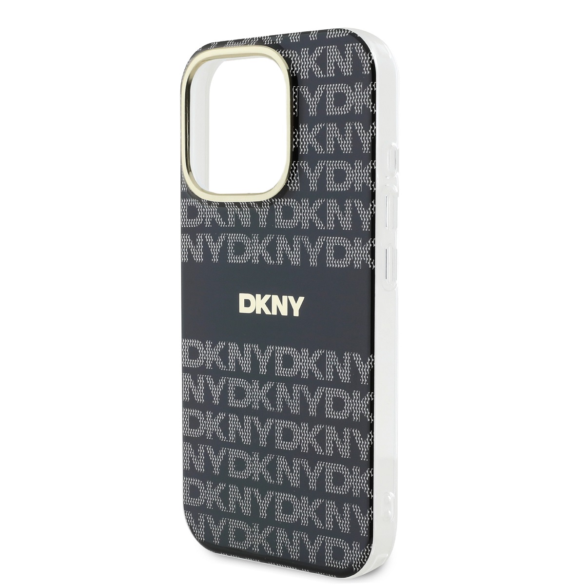 DKNY PC/TPU Repeat Pattern Tonal Stripe Magsafe Zadní Kryt pro iPhone 16 Pro Black