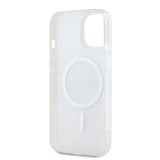 DKNY PC/TPU Repeat Pattern Tonal Stripe Magsafe Zadní Kryt pro iPhone 14 Beige