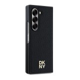 DKNY PU Leather Repeat Pattern Stack Logo MagSafe Zadní Kryt pro Samsung Galaxy Z Fold 6 Black