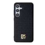 DKNY PU Leather Repeat Pattern Stack Logo Magsafe Zadní Kryt pro Samsung Galaxy S24 Black