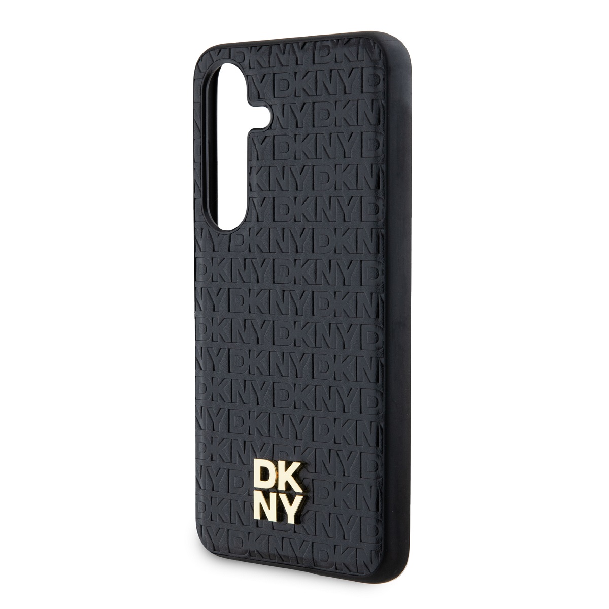 DKNY PU Leather Repeat Pattern Stack Logo Magsafe Zadní Kryt pro Samsung Galaxy S24 Black