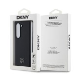 DKNY PU Leather Stack Logo MagSafe Zadní Kryt pro Samsung Galaxy Z Fold 6 Black