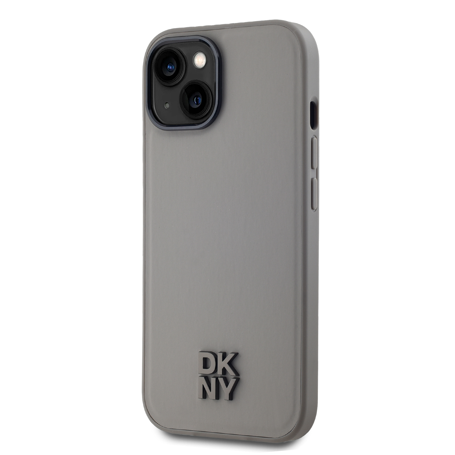 DKNY PU Leather Stack Logo Magsafe Zadní Kryt pro iPhone 15 Grey