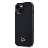 DKNY PU Leather Stack Logo Magsafe Zadní Kryt pro iPhone 15 Black