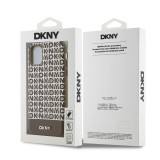 DKNY PU Leather Repeat Pattern Bottom Stripe MagSafe Zadní Kryt pro iPhone 11 Brown