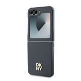 DKNY PU Leather Stack Logo Zadní Kryt pro Samsung Galaxy Z Flip 6 Black