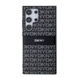 DKNY PC/TPU Repeat Pattern Tonal Stripe Zadní Kryt pro Samsung S24 Ultra Black