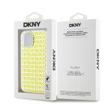 DKNY PC/TPU Repeat Pattern Zadní Kryt pro iPhone 15 Yellow