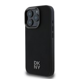 DKNY PU Leather Stack Logo Magsafe Zadní Kryt pro iPhone 16 Pro Max Black