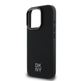 DKNY PU Leather Stack Logo Magsafe Zadní Kryt pro iPhone 16 Pro Black