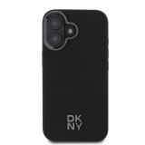 DKNY PU Leather Stack Logo Magsafe Zadní Kryt pro iPhone 16 Black