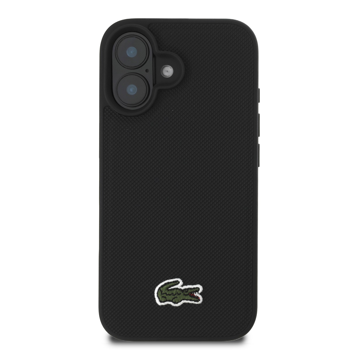 Lacoste Iconic Petit Pique Woven Logo MagSafe Zadní Kryt pro iPhone 16 Plus Black