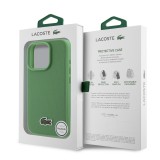 Lacoste Iconic Petit Pique Woven Logo MagSafe Zadní Kryt pro iPhone 16 Pro Max Green