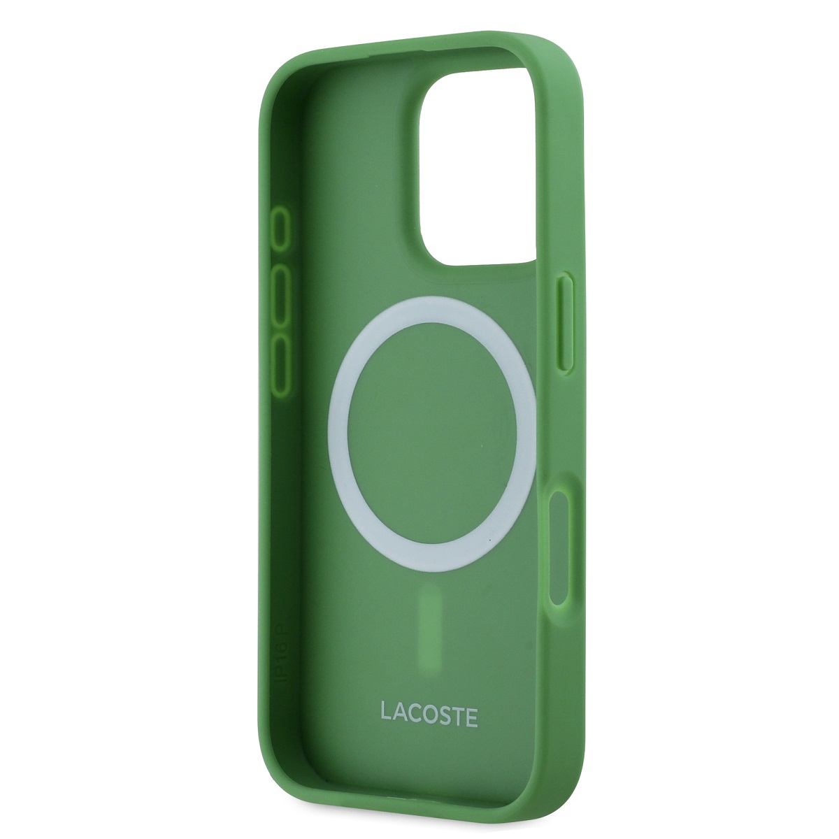 Lacoste Iconic Petit Pique Woven Logo MagSafe Zadní Kryt pro iPhone 16 Pro Max Green