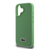 Lacoste Iconic Petit Pique Woven Logo MagSafe Zadní Kryt pro iPhone 16 Plus Green