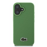 Lacoste Iconic Petit Pique Woven Logo MagSafe Zadní Kryt pro iPhone 16 Green