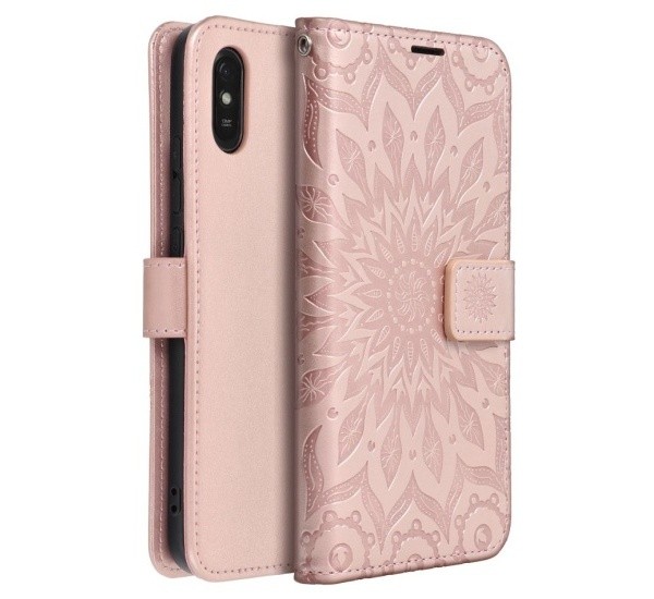 Flipové pouzdro MEZZO Book case pro Samsung Galaxy S25 Ultra, mandala rose gold