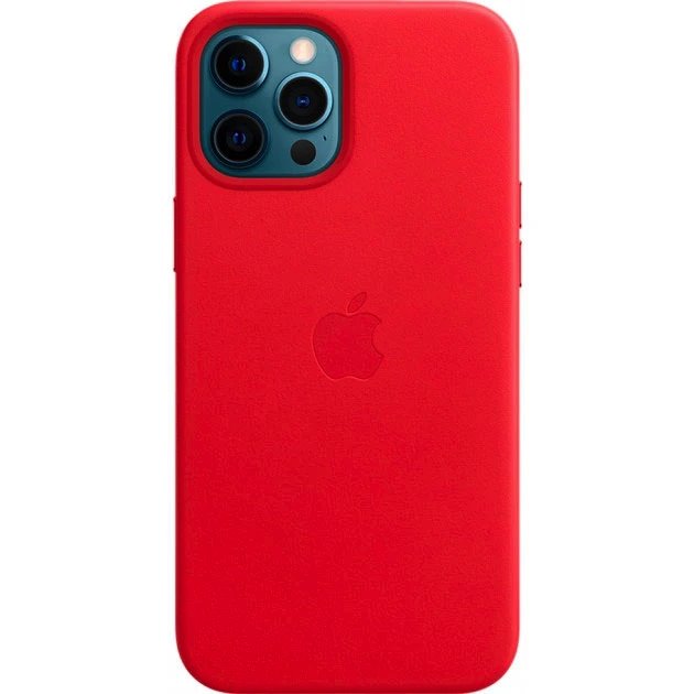 Apple kožený kryt MHKJ3ZE/A vč. Magsafe pro Apple iPhone 12 Pro Max, scarlet