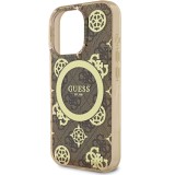 Guess IML 4G Peony MagSafe Zadní Kryt pro iPhone 16 Pro Max Brown