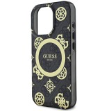 Guess IML 4G Peony MagSafe Zadní Kryt pro iPhone 16 Pro Max Black