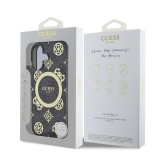 Guess IML 4G Peony MagSafe Zadní Kryt pro iPhone 16 Black