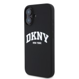 DKNY Liquid Silicone Arch Logo MagSafe Zadní Kryt pro iPhone 16 Plus Black