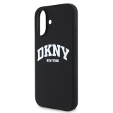 DKNY Liquid Silicone Arch Logo MagSafe Zadní Kryt pro iPhone 16 Plus Black