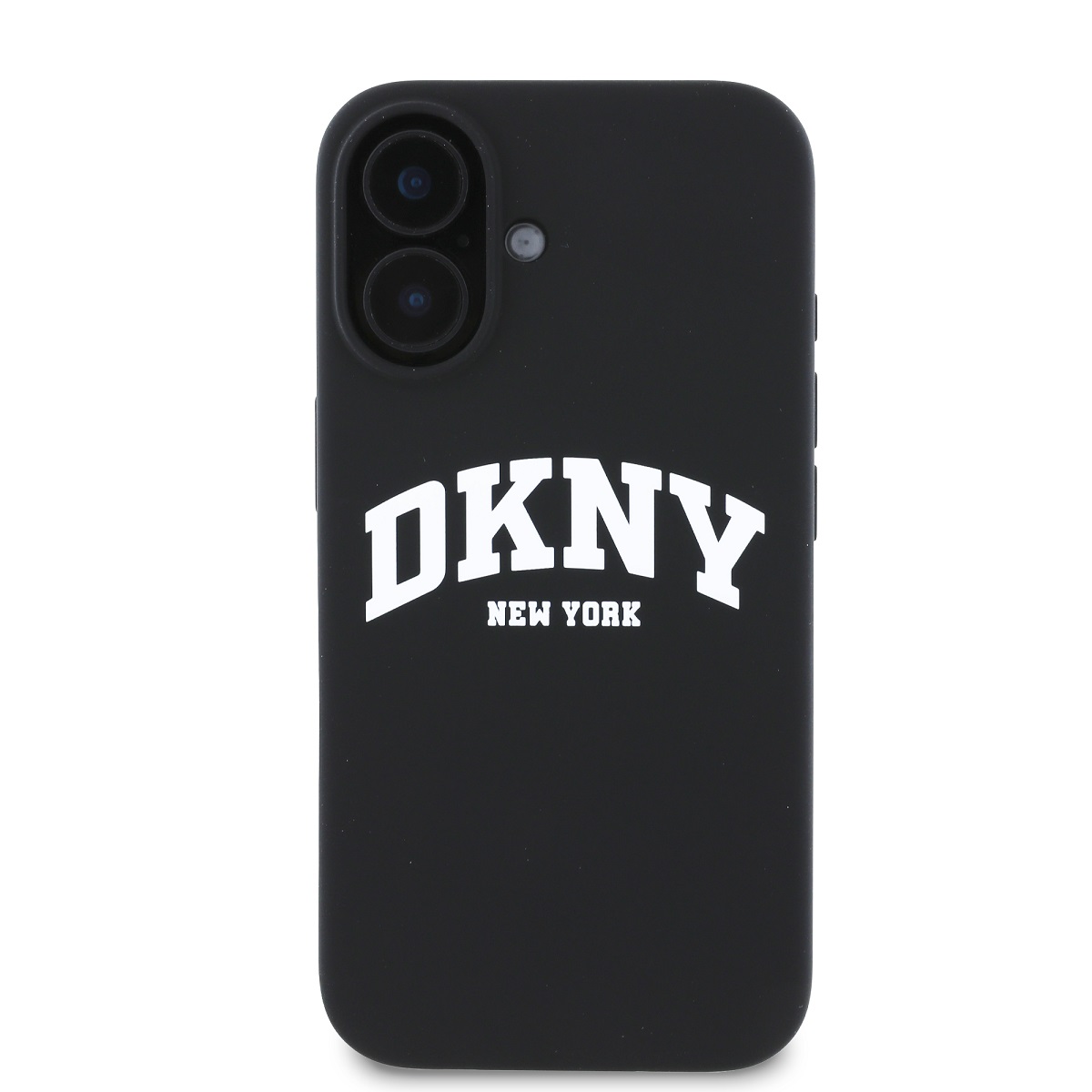 Zadní kryt DKNY Liquid Silicone Arch Logo MagSafe pro Apple iPhone 16 Plus, černá