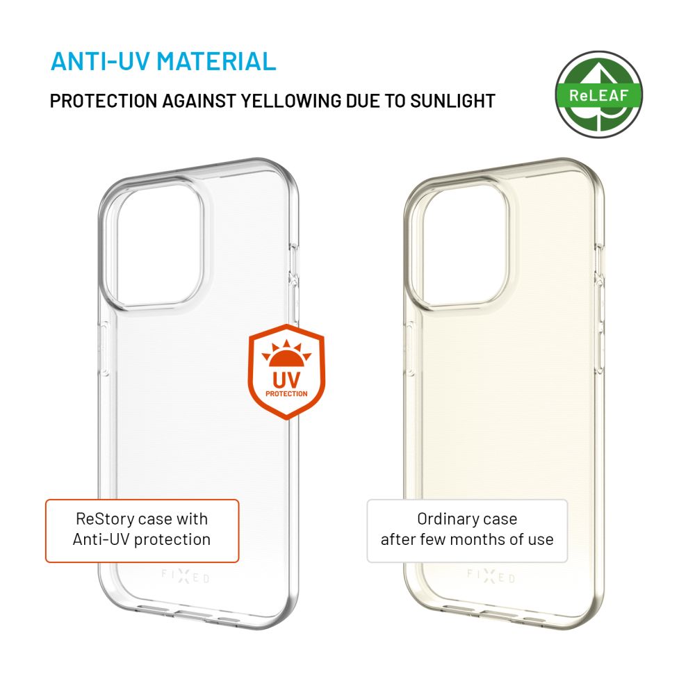 TPU gelový kryt FIXED ReStory AntiUV pro Samsung Galaxy A15/A15 5G, čirý