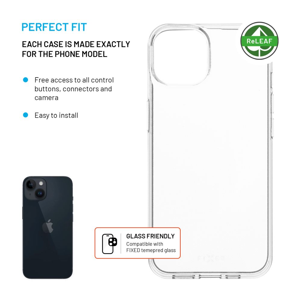 TPU gelový kryt FIXED ReStory AntiUV pro Apple iPhone 14, čirý