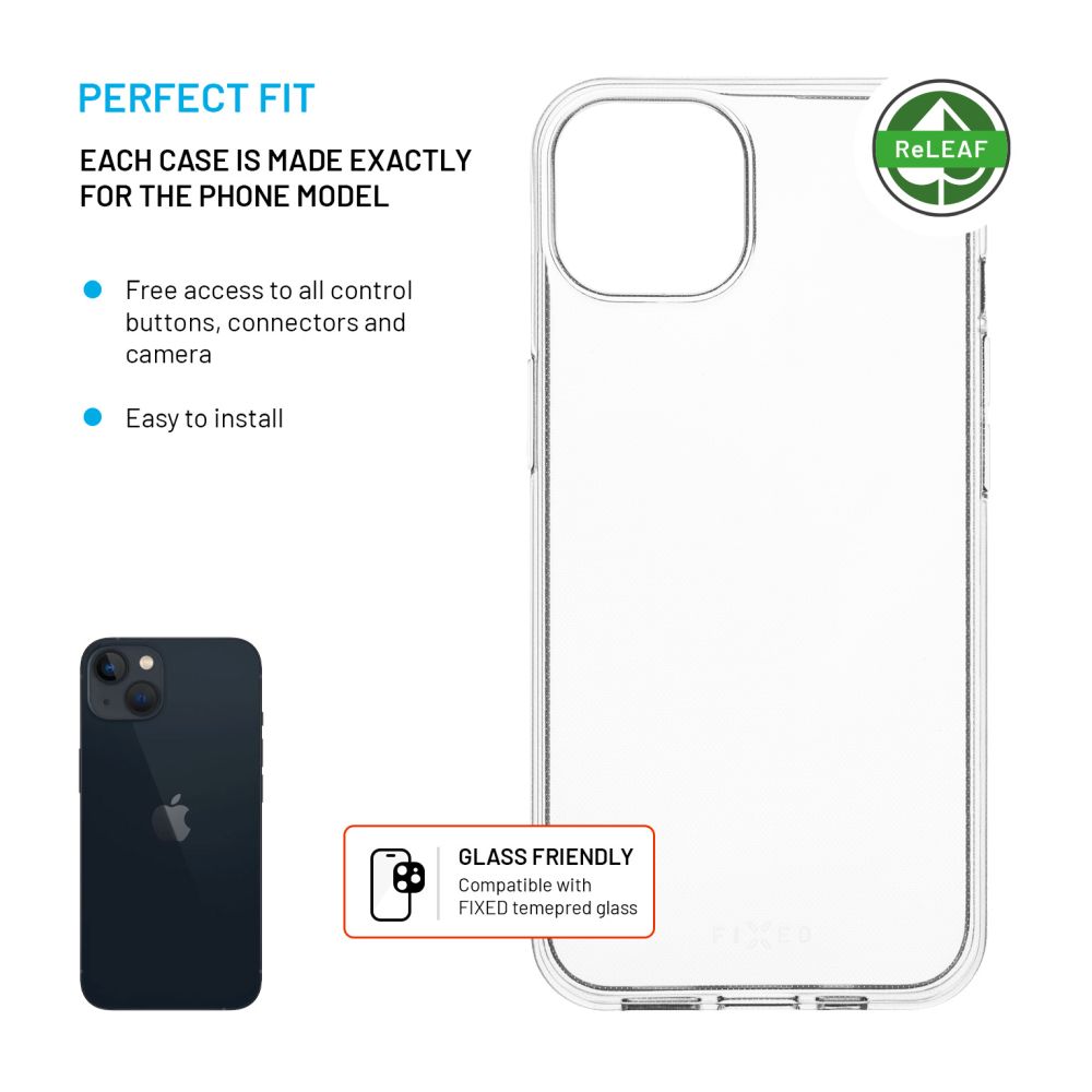 TPU gelový kryt FIXED ReStory AntiUV pro Apple iPhone 13, čirý