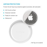 Silikonové nalepovací pouzdro FIXED Silky Sticker pro Apple AirTag, double pack, bílé