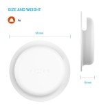 Silikonové nalepovací pouzdro FIXED Silky Sticker pro Apple AirTag, double pack, bílé