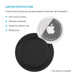 Silikonové nalepovací pouzdro FIXED Silky Sticker pro Apple AirTag, double pack, černé