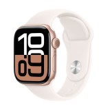 Apple Watch Series 10 GPS + Cellular 42mm Rose Gold Aluminium / Light Blush Sport Band - S/M